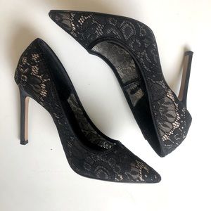 EXPRESS Black Lace Pumps